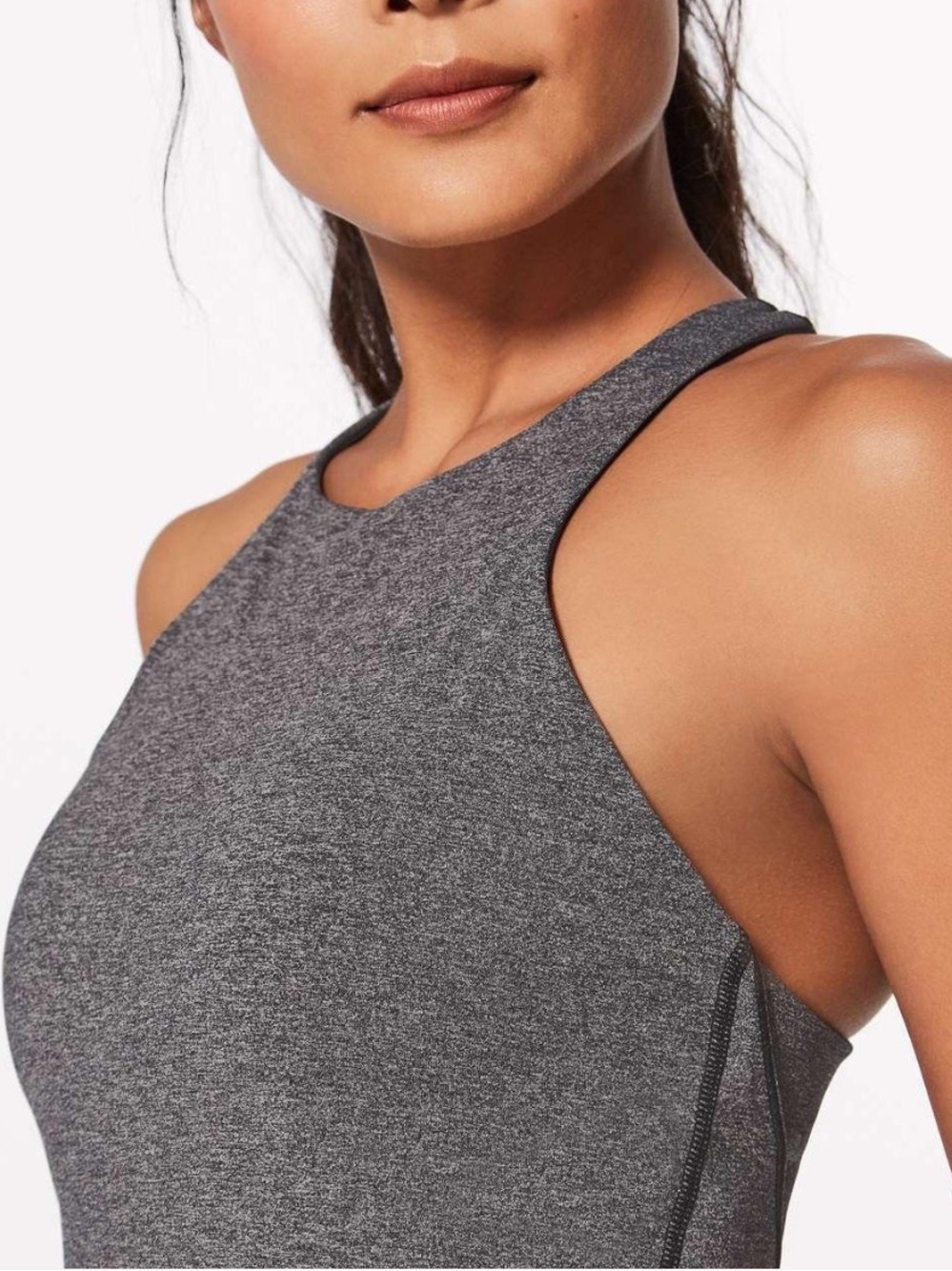 Lululemon Heather Training Tank Top With Built In Bra Racerback - Picture 4 of 11